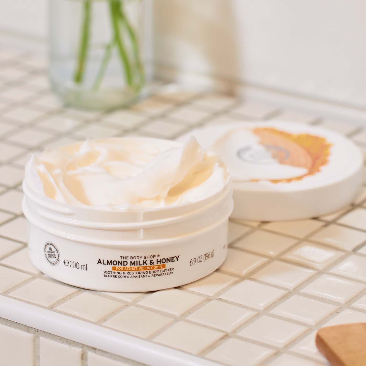 Almond Milk Body Butter – Hydrating & Moisturizing Skincare for Dry and Sensitive Skin – Vegan – 1.7 Oz