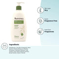 Daily Moisturizing Body Lotion, Body Lotion for Dry Skin with Prebiotic Oat, Paraben Free, Fragrance Free, Non-Greasy, Non-Comedogenic Moisturizer, 18 FL OZ